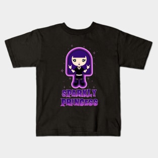 Sparkly Princess - goth metal girl Kids T-Shirt